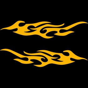 Resim Hobi Butik Alev deseni dikiz aynası Sticker 13x4 cm 