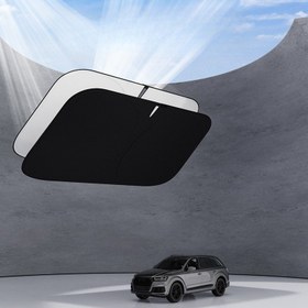 Resim Araba Camı Güneşlik - 5 Saniyede Kurulum & Kompakt Depolama, SUV/Sedanlar için Isıya Dayanıklı Katlanabilir Güneşlik UV Koruma, Tüm Araçlar İçin, Kolay Saklama, Sağlam Yapı, Açık Hava Seyahatçileri 