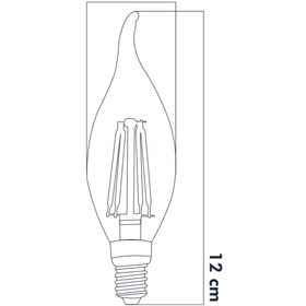 Resim HEKA T35 Şeffaf Cam Kıvrık LED Ampul 6W E14 3000K Gün Işığı ERD-309 