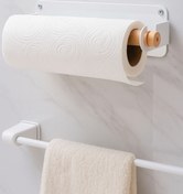 Resim Lamizon Ahşap Bar Modern Rulo Kağıt Havluluk Askısı Peçetelik Kağıt Havlu Rafı 