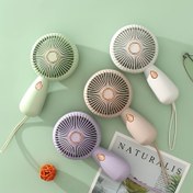 Resim Şarj Edilebilir Pil ile Taşınabilir Kişisel Mini Fan, 3 Hız ve LED Gece Işığı - Ev, Seyahat, Kamp için Hafif ABS Tasarım - Nane Yeşili, Bej, Lavanta Moru, Ev Konfor Aleti | Şık Soğutma Cihazı | Düğme Kontrol İşlemi, Taşınabilir Fan 