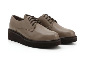 Resim Gönderi(R) Gönderi R Kadın Vizon Antik Bağcıklı Dolgu Taban Hakiki Deri Ayakkabı Gdza13424282 Vizon 