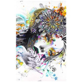 Resim Buffalo Bandana Girl Flowers Siyah 