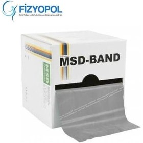 Resim Msd Mvs Band 22.5 Metre Gümüş Gri Egzersiz Pilates Direnç Bandı Gri 