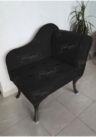 Resim aldagelsin Yeni Model Ters Kol Tekli Köşe Koltuğu Josefin Bench Siyah Ayak 
