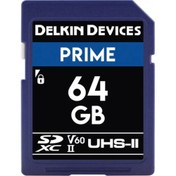 Resim Delkin Devices 64GB Prime Uhs-Ii (V60) Sdxc Hafiza Karti 