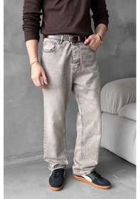 Resim Erkek Regular Jean Pantolon Kahverengi 