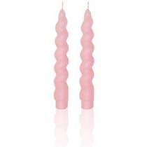 Resim Burgu Şamdan Mumu 2li Set Blush 17 Cm 
