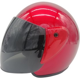 Resim Mts 009 Açık Yarım Kask Kırmızı 