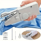 Resim MIGUAN El Tipi Mini Dikiş Makinesi - Kumaş ve Giyim için Taşınabilir Hızlı El Dikiş Aracı, 4 AAA Pili Dahil Değil, Beyaz/Siyah, DIY Projeleri için Kompakt ve Hafif Tasarım, Giyim için Dikiş Makinesi, El Sanatları, Şık Tarz, Sağlam İnşaat, El Sanatları Tutkunları 