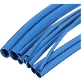 Resim 4cm Ø1,5mm Hazır Kesilmiş Parça Daralan Makaron Mavi 100adet 