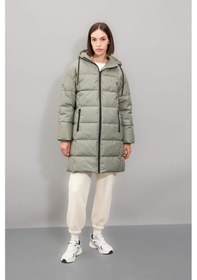 Resim DeFacto Regular Fit Kapüşonlu Fermuarlı Cepli Parka D5953AX24WNKH439 Haki 