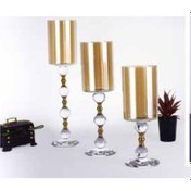 Resim Mim Gold Cam Tabanlı Şamdan Gold 