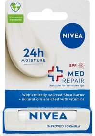 Resim Nivea Renksiz Nemlendirici Dudak Bakım Kremi Med Repair 4.8 Gr 