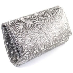 Resim Keeba Lazer dalgalı kumaş. Platin abiye çanta. Kadın abiye çanta Abiye çanta platin. Metalik davet çantası 