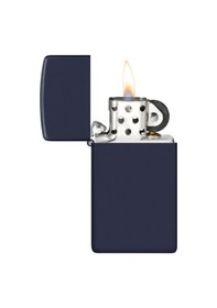 Resim Zippo 1639 Slim Navy Blue Matte Çakmak 