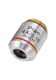 Resim Mikroskop Objektifi 4x Infinity Plan Sonsuz Plan 4x/0.10 /0.17 Özel Kabında 