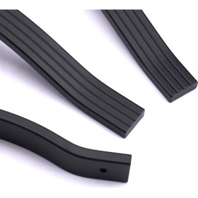 Resim Akasya 288 mm Siyah Metal Mobilya Kulpu Çizgili Model Dayanıklı Uzun Ömürlü Modern Dekoratif Tasarım 