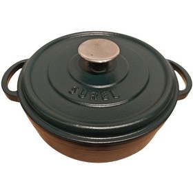 Resim Sürel 24 Cm Yuvarlak Sığ Tencere Saten Yeşil Çok Renkli 