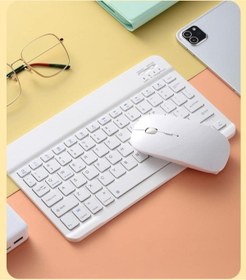 Resim DUHALINE Acer Iconia A10 10.1" Tablet İçin Uyumlu Slim Şarjlı Türkçe Bluetooth Klavye ve Mouse Seti 