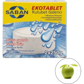 Resim Saban Nem Alıcı Rutubet Giderici Yedek Tablet 2 x 250 gr Yeşil Elma 
