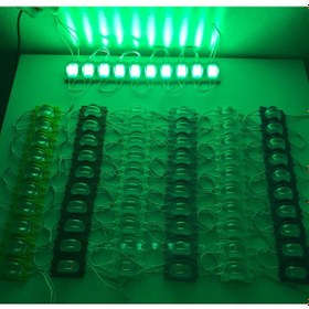 Resim 12 Volt Dar Açılı Modül Led Yeşil - 5 Adet 