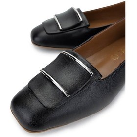 Resim Tamer Tanca Kadın Hakiki Deri Siyah Deri Loafer Ayakkabı 1063 116-104 Bn Ayk Y25 Sıyah Dr Siyah 