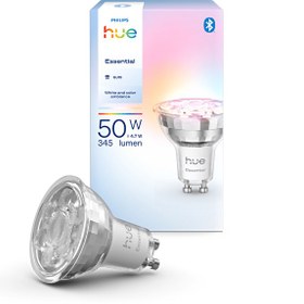 Resim Philips Hue Essential 4.7W GU10 345 Lumen Renkli Akıllı Spot Ampul 