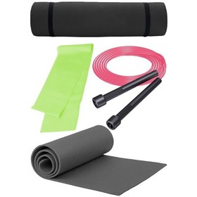 Resim Fırsat Pilates Seti 6mm Pilates Minderi Atlama Ipi Lateks 120 Cm Pilates Bandı 00123, One Size Beyaz - Pembe 