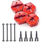 Resim Wltoys 1/18 Rc Araçlar İçin Alüminyum Aks Seti - Tekerlek Aksı Ve Kilitleme Somunları 
