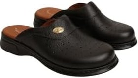 Resim Hipokrat HP650 Hakiki Deri Ortopedik Sabo Terlik Doktor Hastane Aşçı İş Terliği 