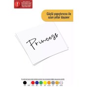 Resim Princess Sticker Oto Motor Laptop Duvar Folyo Sticker 25 X 12 Cm 