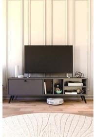 Resim Buka Tv Sehpası, Tv Standı, Televizyon Ünitesi Antrasit 