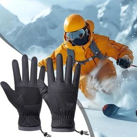 Resim Isıtmalı Eldivenler - Rüzgar Geçirmez Dış Mekan USB Isıtmalı Kadın Eldivenleri - Kaymaz Elektrikli Dokunmatik Eldiven, Kayak Snowboard Kızak Çalışma Soğuk Hava Malzemeleri 