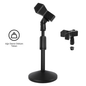 Resim Larkin DS18 Ağır Taban Masa Tipi Metal Mikrofon Standı 
