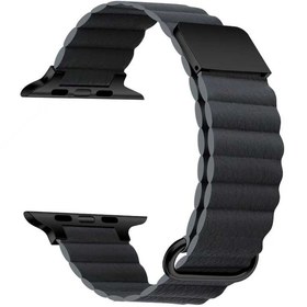 Resim ​​​Watch 42mm Uyumlu KRD-78 PU Deri Kordon Strap Kayış CLO- Koyu Gri 