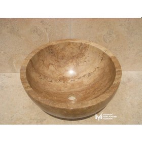 Resim Noche Traverten Çanak Lavabo 