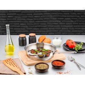 Resim Özlife Polo Sade 28 Cm Tekli Tava- 490 