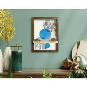 Resim Bk Home Doğal Masif Ahşap Çerçeveli Tablo Duvar Rafı-55 (551053195) 