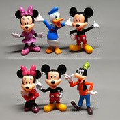 Resim 6 Parça Set: Mickey, Minnie, Donald Duck & Figürleri - Ev Dekoru, Partiler & Araba Mikro Peyzajları, Parti Fırsatları İçin Mükemmel 