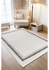 Resim Elvey Home 7107 K.gri Modern Desen Doğal Taban Koridor Mutfak Çocuk Oturma Odası Salon Halı Yolluk 7107gri 