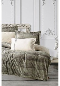 Resim Elite Saten Çift Kişilik Nevresim Takımı Sendero Haki Yeşil 