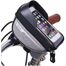 Resim Skycity B- Soul Bisiklet Çantası Bisiklet Gidon Çantası Ön Kiriş Siperlikli Çanta Sürüş Su Geçirmez Çanta Dokunmatik Ekranlı Cep Telefonu Çantası Mavi Renkli 