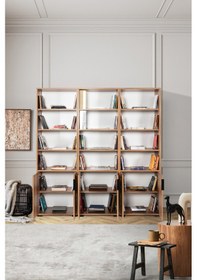 Resim 8303 Evm Kitaplık , 6 Kapaklı , 18 Bölmeli , 15 Raflı , Söğüt , Ofis , Çalışma Odası Diğer 