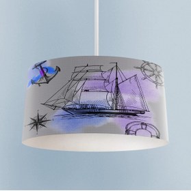 Resim MASAL ODAM BEBEK VE ÇOCUK ODASI Korsan Gemi Desenli Avize 