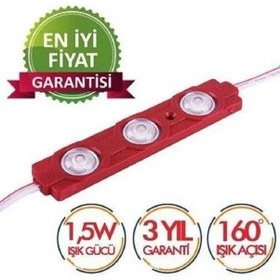 Resim Kırmızı 20 Adet Mercekli Modül Led 1,5 Watt 12volt 