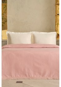 Resim Karaca Home Lessie %100 Pamuk Fistolu Çift Kişilik Tek Pike Pudra Pudra 