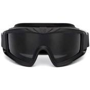 Resim Hombey Taktik Askeri Gözlükler Jy-026 Siyah - Dayanıklı, Uyumlu Kasklı, 3 Lens Seti İle Outdoor Aktivitelere İdeal Siyah 