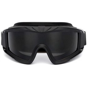 Resim Hombey Taktik Askeri Gözlükler Jy-026 Siyah - Dayanıklı, Uyumlu Kasklı, 3 Lens Seti İle Outdoor Aktivitelere İdeal Siyah 