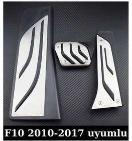 Resim Bmw F10 Ayak Gaz Fren Pedalı Pedal Seti Kromlu 3 Parça 2010-2017 
